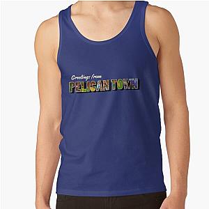 Stardew Valley Tank Tops - Greetings from Pelican Town | Stardew Valley Retro Postcard Tank Top