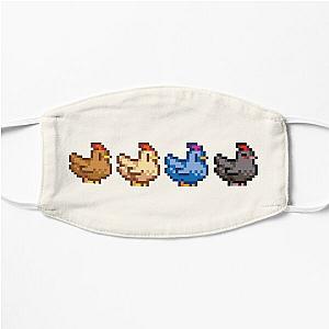 Stardew Valley Face Masks - 4 Chickens Stardew Valley Flat Mask