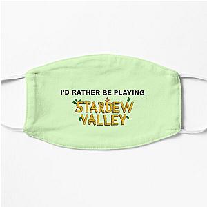 Stardew Valley Face Masks - i'd rather be playing stardew valley Flat Mask