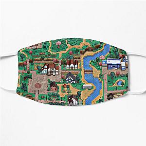 Stardew Valley Face Masks - Stardew valley town map Flat Mask