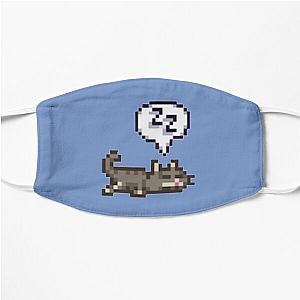 Stardew Valley Face Masks - Stardew Valley Sleeping Cat Sploot   Flat Mask