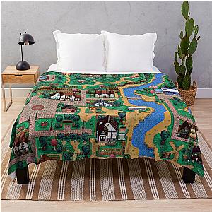 Stardew Valley Blanket - Stardew valley town map Throw Blanket