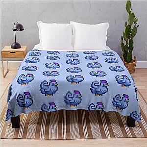 Stardew Valley Blanket - Stardew Valley Pixel Blue Chicken Throw Blanket