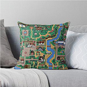 Stardew Valley Pillows - Stardew valley town map Throw Pillow