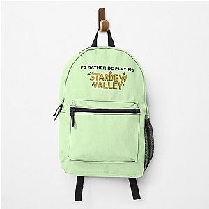 Stardew Valley Backpacks - i'd rather be playing stardew valley Backpack