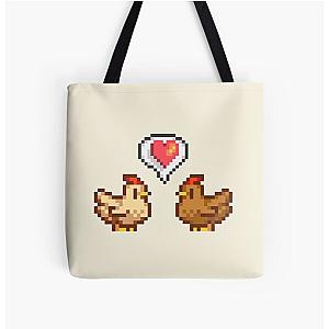 Stardew Valley Bags - Stardew Valley Chicken Love All Over Print Tote Bag