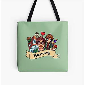 Stardew Valley Bags - Stardew Valley- Harvey All Over Print Tote Bag