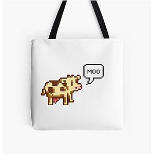 Stardew Valley Bags - Stardew Valley Cow All Over Print Tote Bag