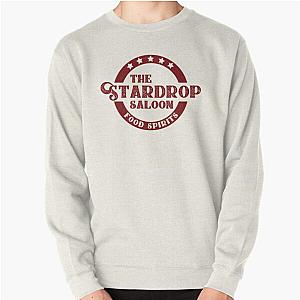 Stardew Valley Sweatshirts - The Stardrop Saloon Pub Logo | Stardew Valley | Burgundy Logo Pullover Sweatshirt