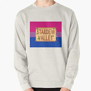 Stardew Valley Sweatshirts - Stardew Valley Logo - Bisexual Pride Flag Pullover Sweatshirt