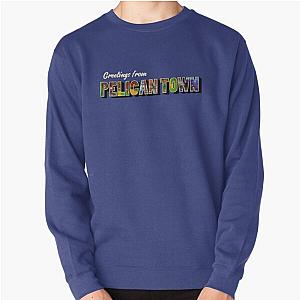 Stardew Valley Sweatshirts - Greetings from Pelican Town | Stardew Valley Retro Postcard Pullover Sweatshirt