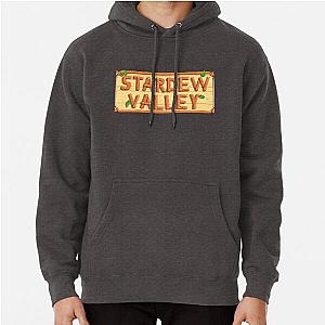 Stardew Valley Hoodies - Stardew Valley - wooden logo Pullover Hoodie