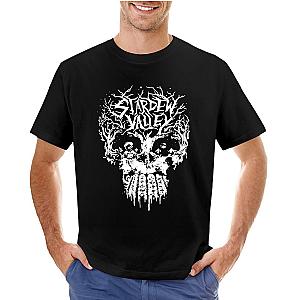 Stardew Valley Game Tree Skull White Print T-Shirt