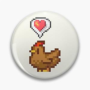 Stardew Valley Happy Brown Chicken Soft Button Pin