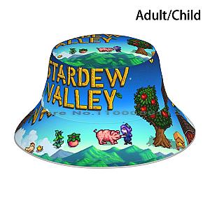 Stardew Valley Pixel Game Bucket Hat Sun Cap