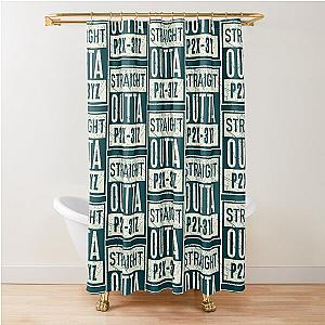 Straight Outta P2X-3YZ Stargate Earth Shower Curtain