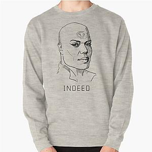 Teal'c Stargate white background Pullover Sweatshirt