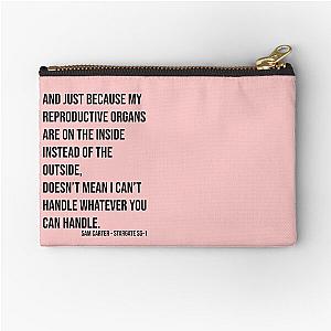 Stargate Quote - Carter Zipper Pouch