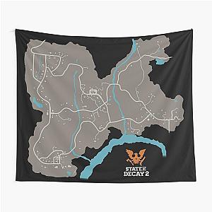 State of Decay 2 Map (Cascade Hills) Tapestry