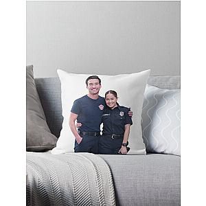 STATION 19 - TRAVIS MONTGOMERY & ANDY HERRERA Throw Pillow