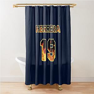 Andy Herrera Station 19 Jersey Flames Shower Curtain