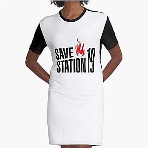 Save Station 19 (Small Logo 2) Graphic T-Shirt Dress