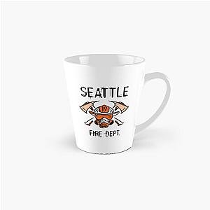 Seattle Firefighters, Fire Department. Station 19. Hand drawn illustration on T-Shirts, Stickers, Posters. Tall Mug