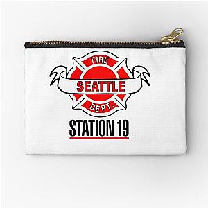 STATION 19 logo Zipper Pouch