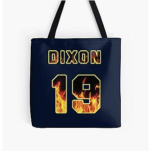 Emmett Dixon Station 19 Jersey Flames All Over Print Tote Bag