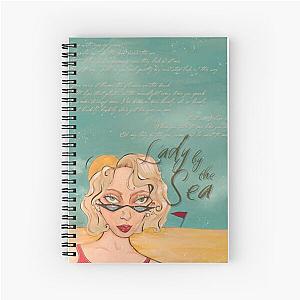 Lady by the Sea - Stephen Sanchez typographic Spiral Notebook