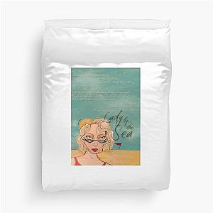 Lady by the Sea - Stephen Sanchez typographic Duvet Cover