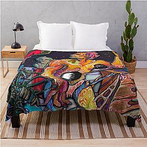Steppenwolf Illustration Chapter A4 drawing mixed media Throw Blanket