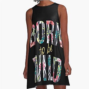 Born to be Wild Steppenwolf Animal Print Zebra Pink Gold Rock Dress