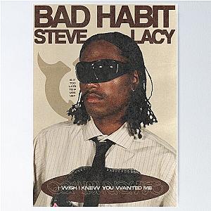 Steve Lacy - Bad Habit - Gemini Rights - Vintage Retro Wall Art Music Poster Print Poster