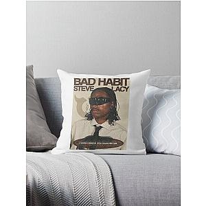 Steve Lacy - Bad Habit - Gemini Rights - Vintage Retro Wall Art Music Poster Print Throw Pillow