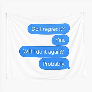 Nick Miller Regret Text Tapestry