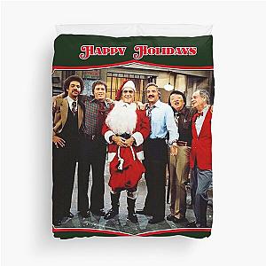 Happy Holidays from the ol' One Two Barney Miller Retro Christmas Tribute Duvet Cover