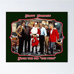 Happy Holidays from the ol' One Two Barney Miller Retro Christmas Tribute Poster