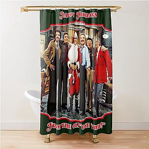 Happy Holidays from the ol' One Two Barney Miller Retro Christmas Tribute Shower Curtain