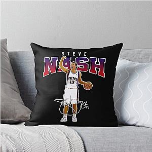 Steve Nash Phoenix Basketball Legend MVP Signature 80s 90s Bootleg Rap Style Throw Pillow