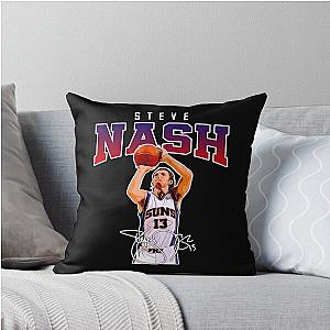 Steve Nash Phoenix Basketball Legend MVP Signature 80s 90s Bootleg Rap Style Throw Pillow