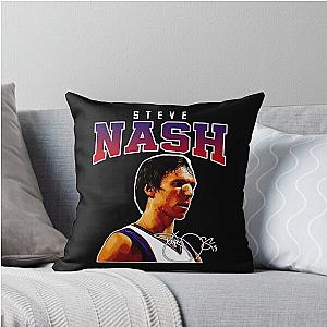 Steve Nash Phoenix Basketball Legend MVP Signature Retro 80s 90s Throw Pillow