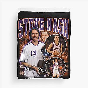 Steve Nash Basketball Signature Vintage 80s 90s Style Perfect Gift For Basketball Lovers Duvet Cover