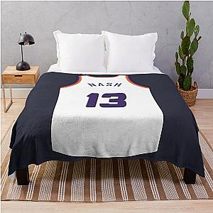 Steve Nash Retro Jersey White Throw Blanket