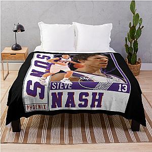 Steve Nash Basketball Vintage Retro Throw Blanket for Basketball Lovers