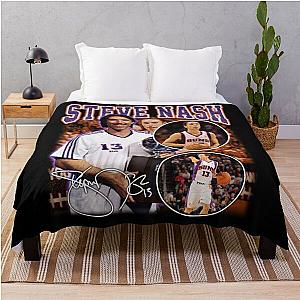 Steve Nash Basketball Signature Vintage Retro 80s 90s Rap Style Perfect Gift for Basketball Lovers Throw Blanket