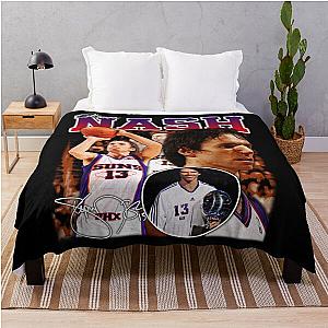 Steve Nash Phoenix Basketball Legend MVP Vintage 80s 90s Throw Blanket