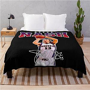 Steve Nash Phoenix Basketball Legend MVP Vintage Retro 80s 90s Bootleg Throw Blanket