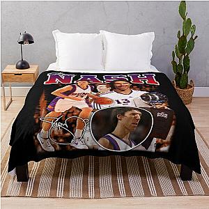 Steve Nash Phoenix Basketball Legend MVP Signature 80s 90s Bootleg Style Throw Blanket