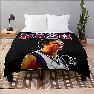 Steve Nash Phoenix Basketball Legend MVP Vintage Retro 80s 90s Throw Blanket